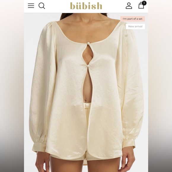 Ivory Button Blouse - Bubish Penelope